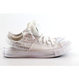 CONVERSE All-Star Chuck Taylor White Silver Womens Size 7 Low-Skate Sneakers